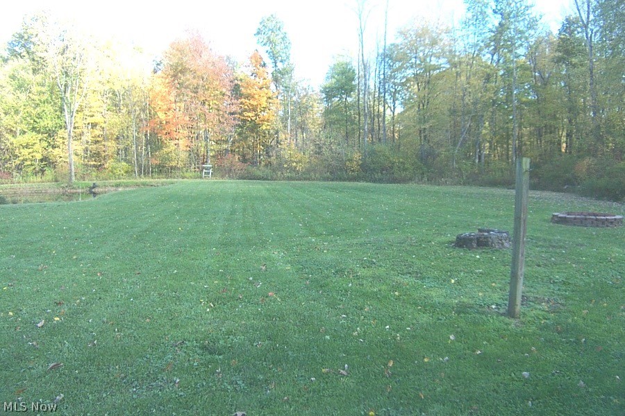 4901 Weaver Road Berlin Center, OH 44401 - Photo 11 of 34 Rear yard with pond and Fire pit