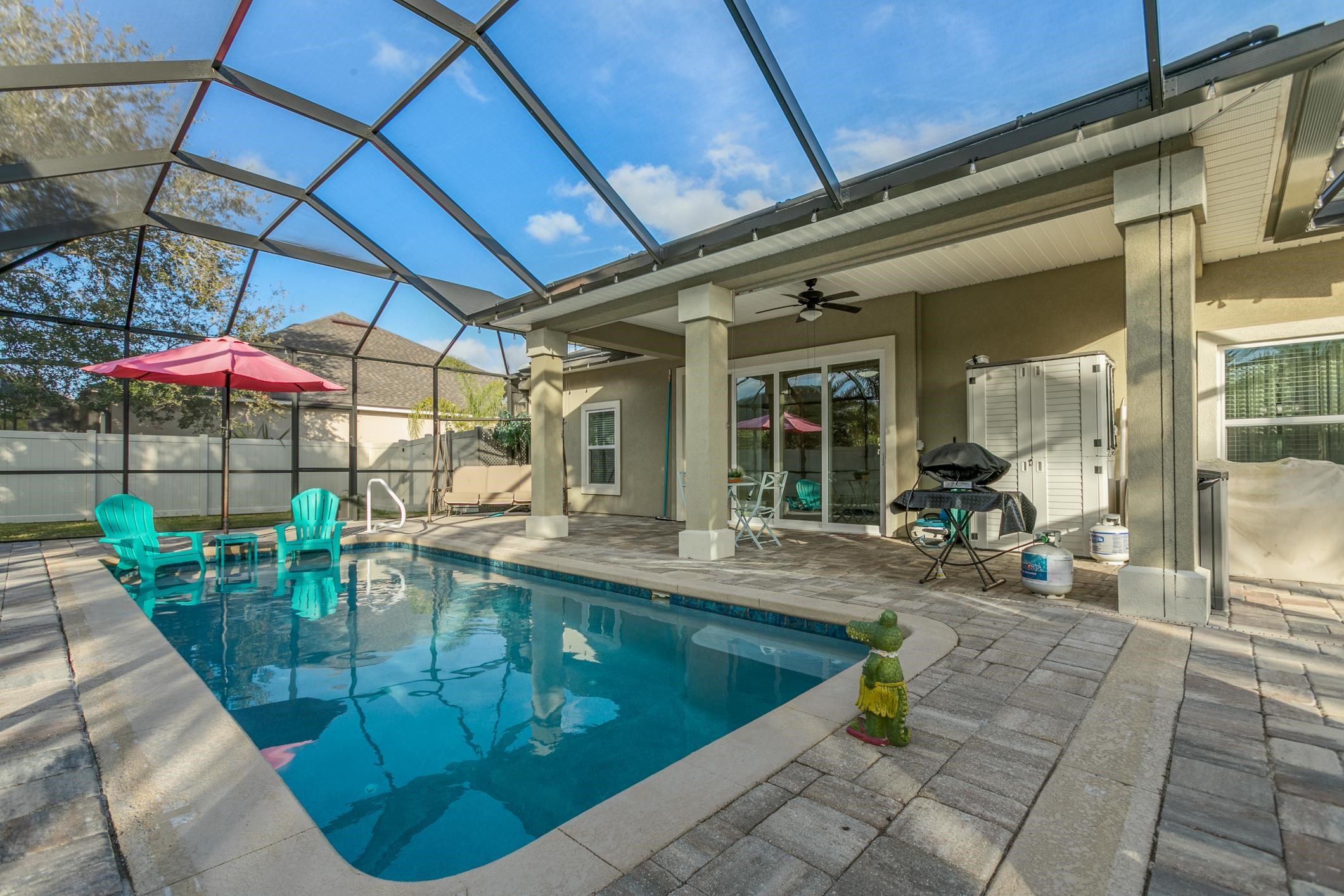 421 Gallardo Circle St. Augustine, FL 32086 - Photo 31 of 48 Enjoy the benefits of a sun shelf and a self-cleaning pool.
