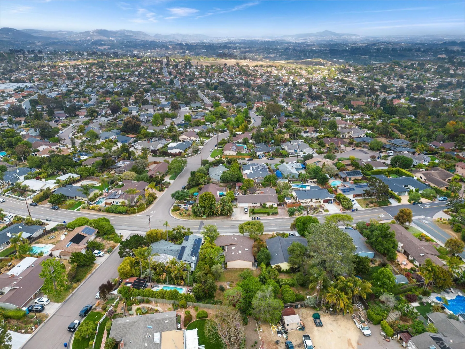 916 Crest Drive Encinitas, CA 92024 - Photo 47 of 47 an aerial view of residential houses with city view