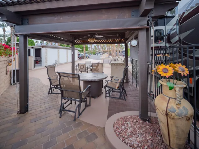 a room with furniture