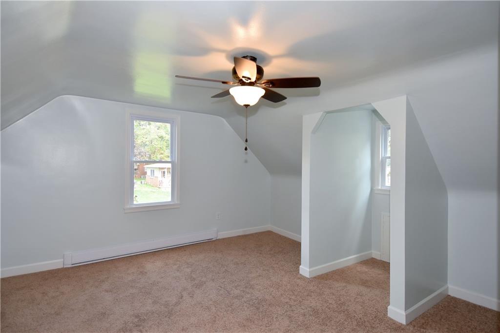 1195 Harvey Run Road Freedom, PA 15042 - Photo 11 of 19 Master bedroom: with new carpet, its own heating system, and fresh paint