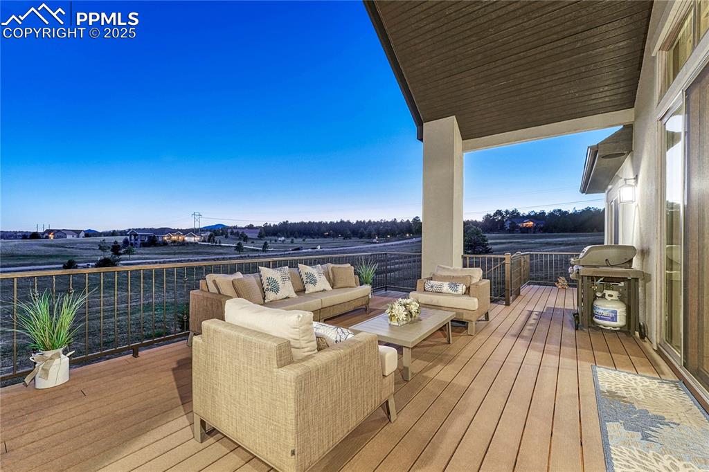 18762 Cherry Springs Ranch Drive Monument, CO 80132 - Photo 31 of 50 a view of a roof deck with couches
