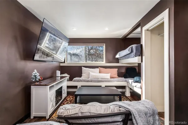 a room with furniture and window