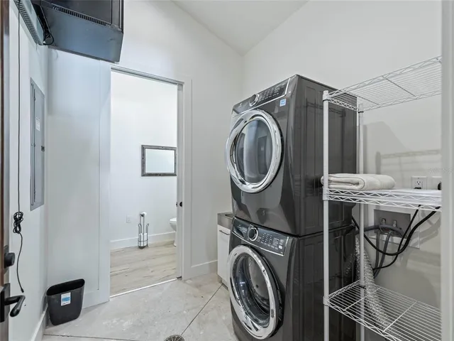 a view of a city with a building in the background