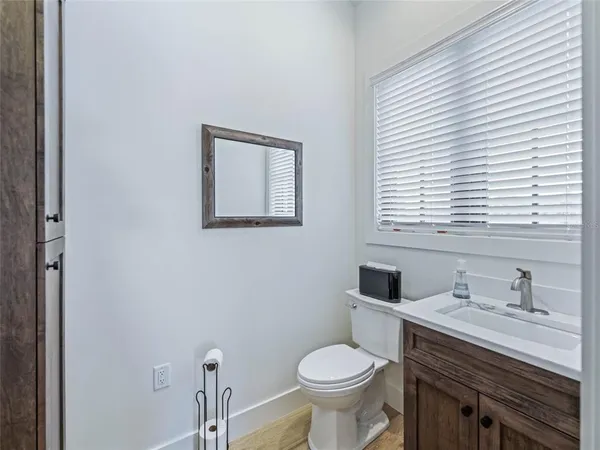 a view of a swimming pool with a yard