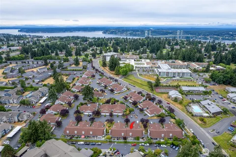 an aerial view of a city