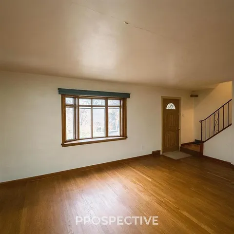 an empty room with a window