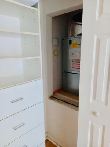 a close view of closet