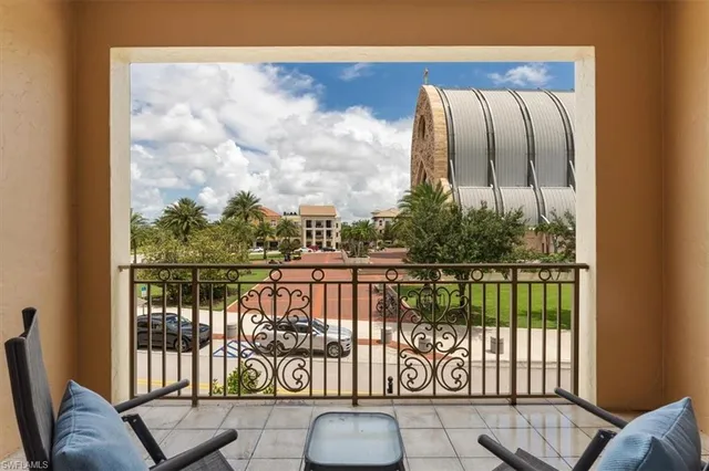 a view of balcony with couch