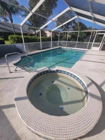 a view of an outdoor space with seating area