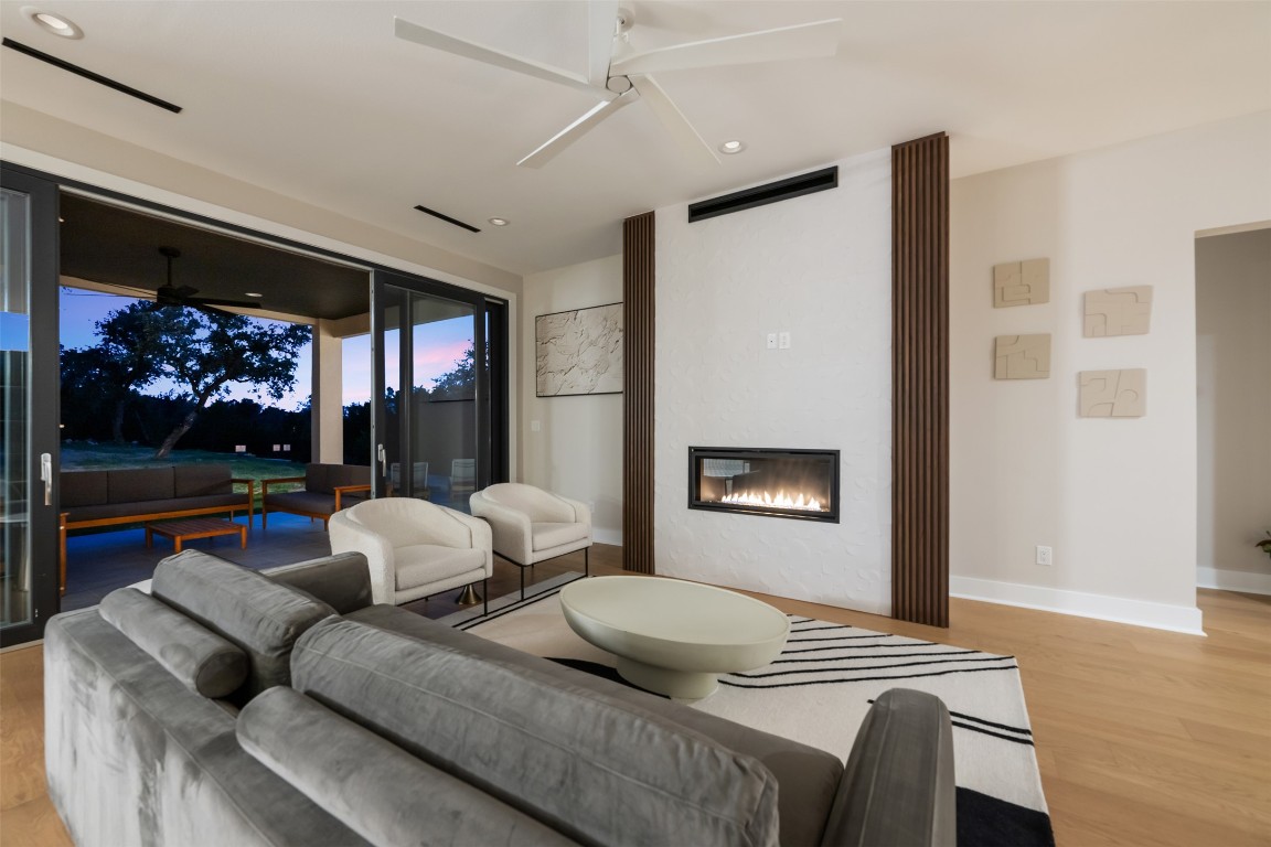 13701 A Montview Drive Austin, TX 78732 - Photo 30 of 40 Family room opens to covered patio with sliders for year round enjoyment.