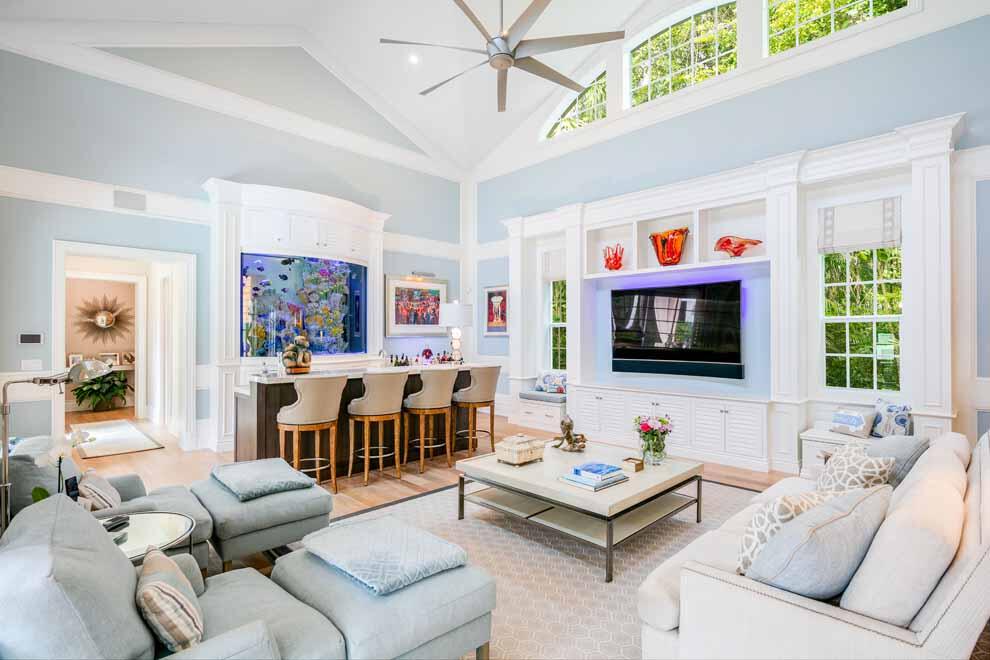 1230 North Ocean Boulevard Gulf Stream, FL 33483 - Photo 14 of 53 a living room with furniture and a flat screen tv