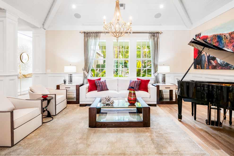 1230 North Ocean Boulevard Gulf Stream, FL 33483 - Photo 9 of 53 a living room with furniture and a large window