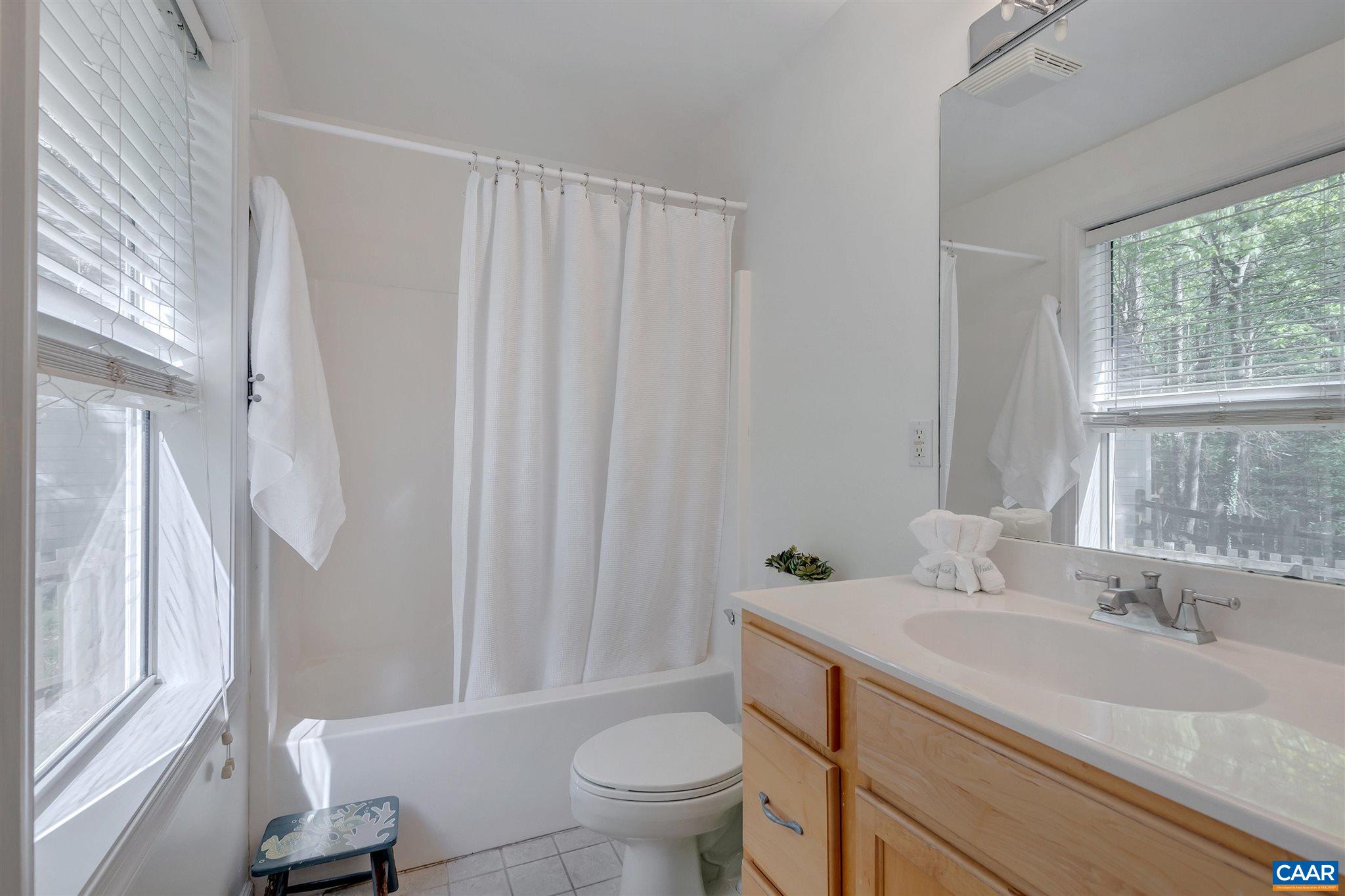 292 Blackthorn Lane Charlottesville, VA 22902 - Photo 34 of 64 a bathroom with a granite countertop sink toilet and shower