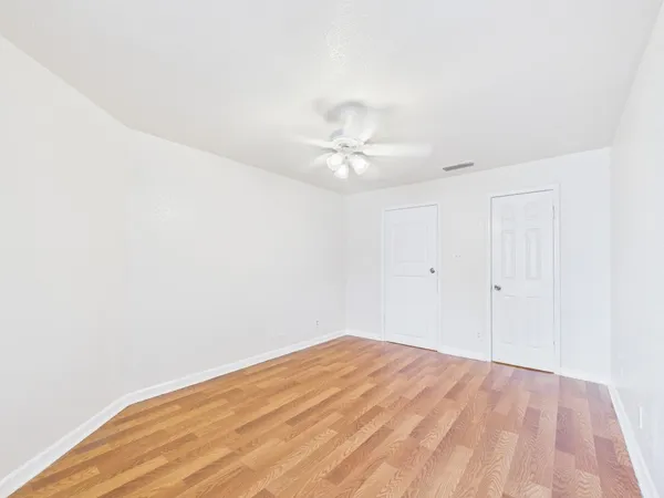 a view of small space with racks on the wall