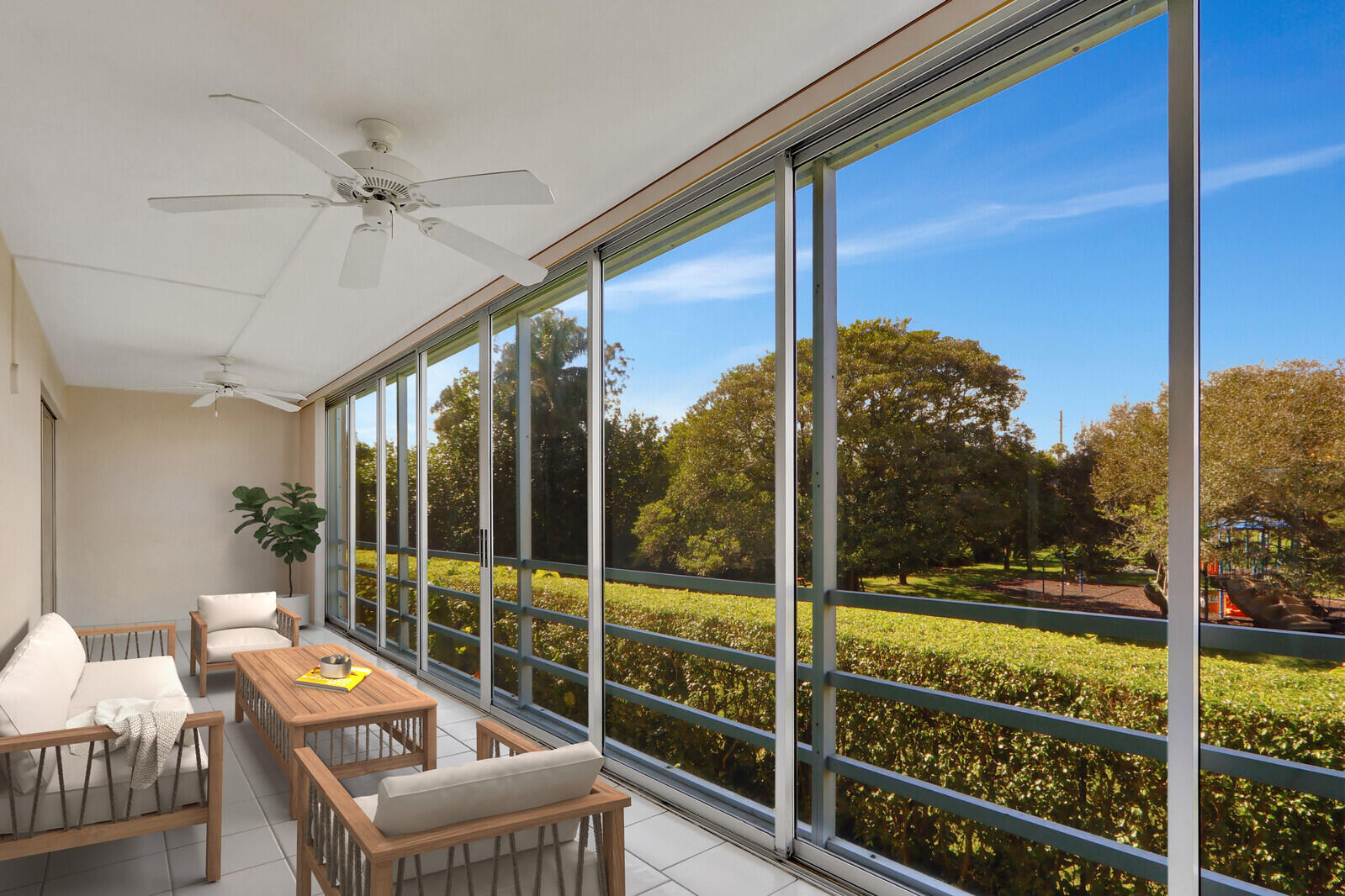 20 Celestial Way, Unit 214 Juno Beach, FL 33408 - Photo 16 of 33 a view of an empty room with furniture and balcony