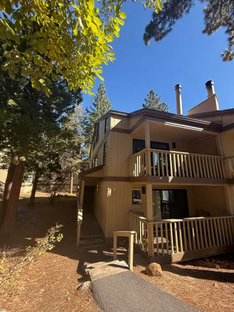 a view of a house with a balcony