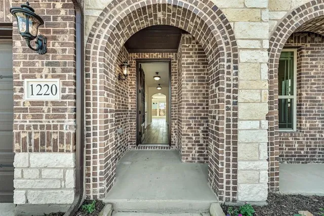 a view of wooden door