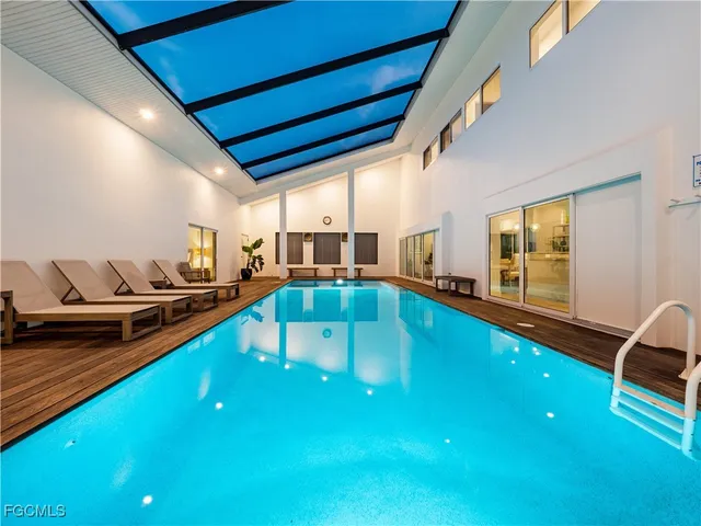 a view of a indoor swimming pool