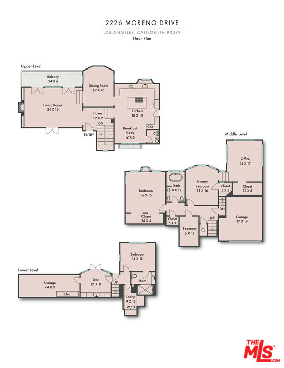 2226 Moreno Drive Los Angeles, CA 90039 - Photo 64 of 65 a picture of a floor plan