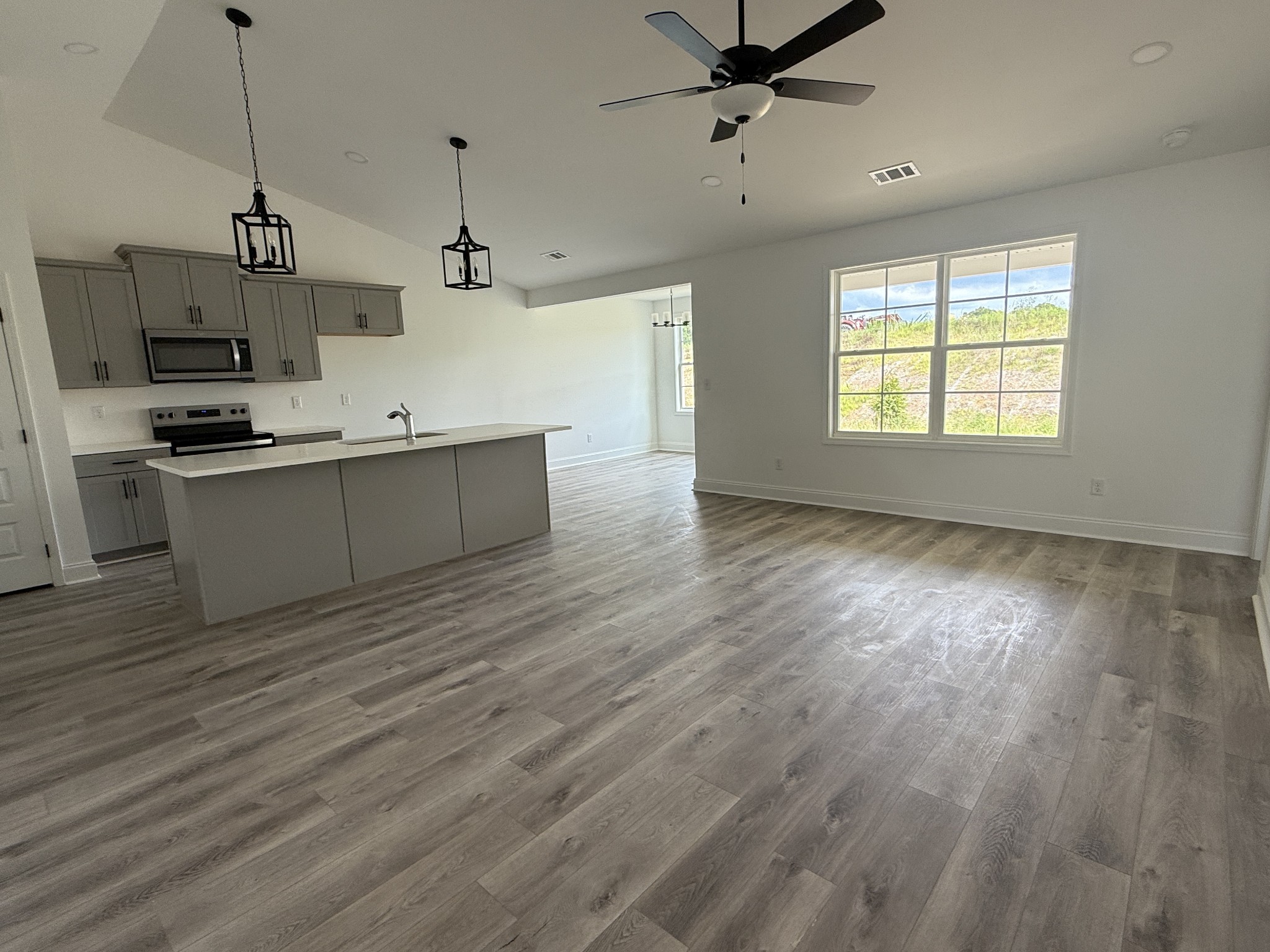 1166 Addler Drive Springfield, TN 37172 - Photo 3 of 10 a kitchen with stainless steel appliances a stove top oven a sink a window and wooden floor