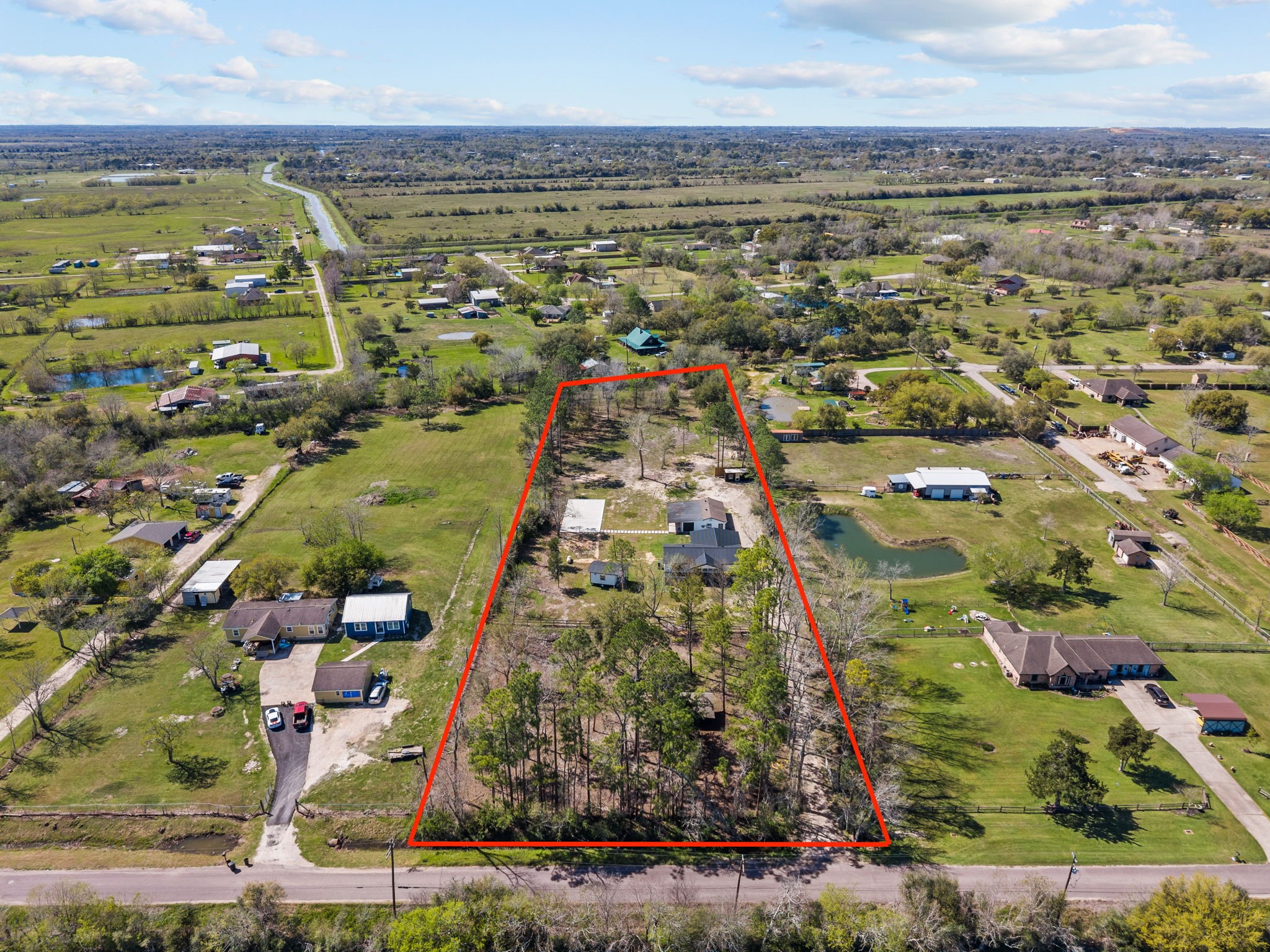 an aerial view of residential building with outdoor space