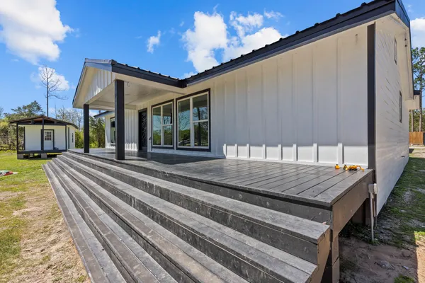 a view of a house with a balcony