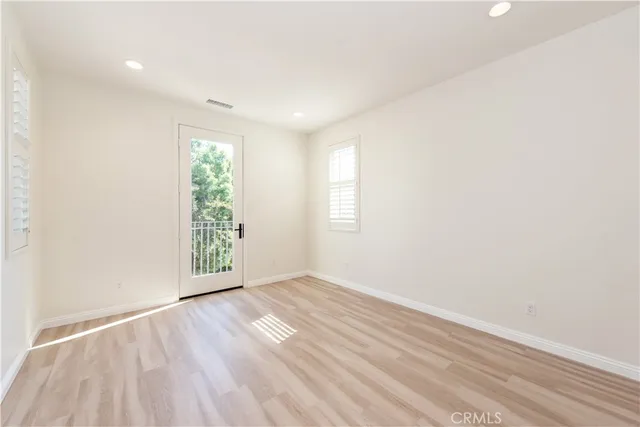 a view of livingroom with wooden floor