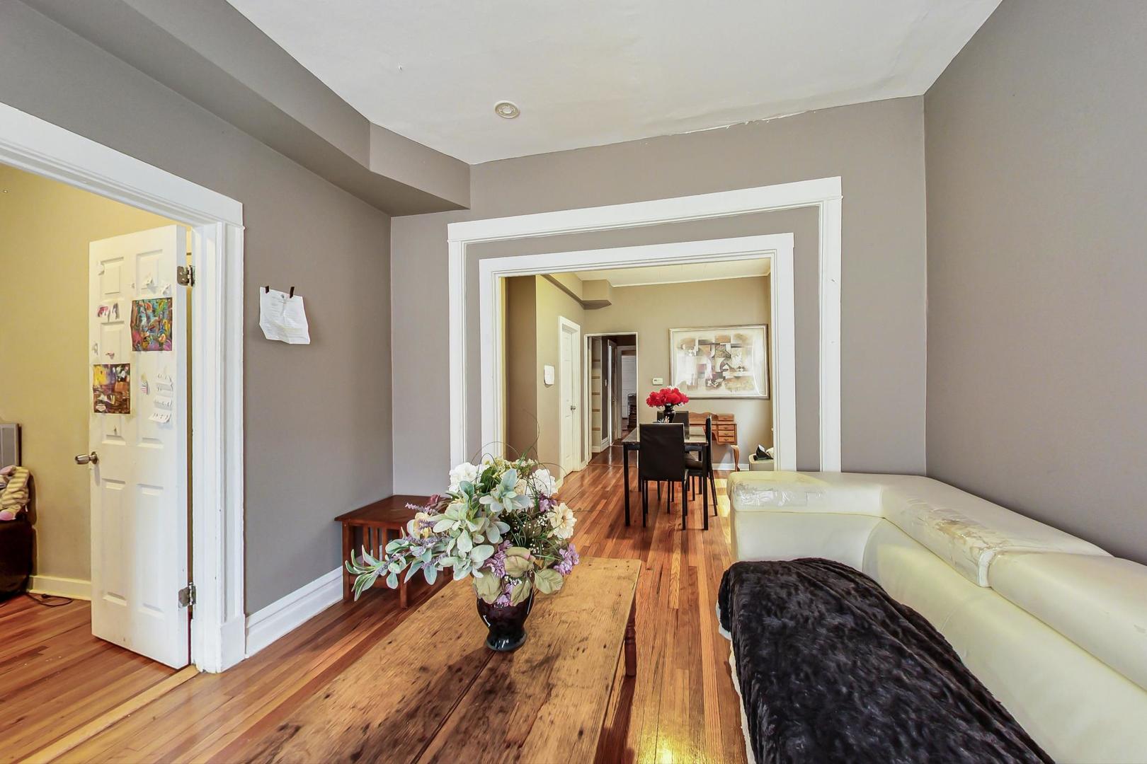 719 North Ridgeway Avenue Chicago, IL 60624 - Photo 37 of 58 a living room with furniture and a potted plant