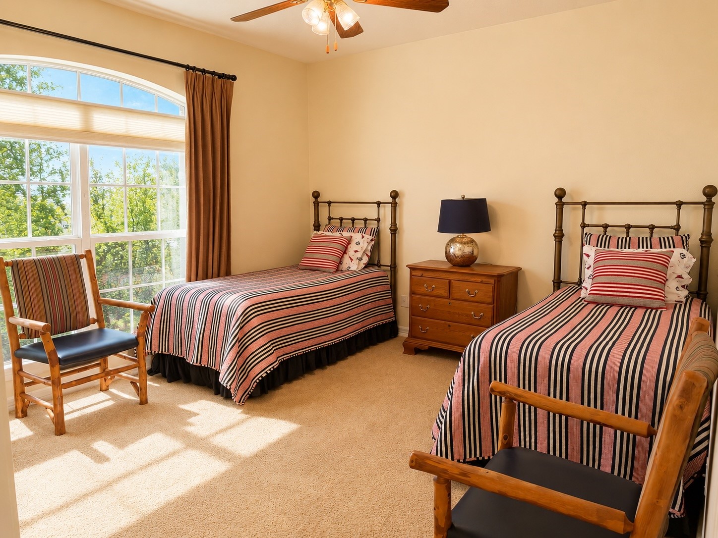 430 Fawn Road Livingston, TX 77351 - Photo 22 of 47 a bedroom with two beds and a large window
