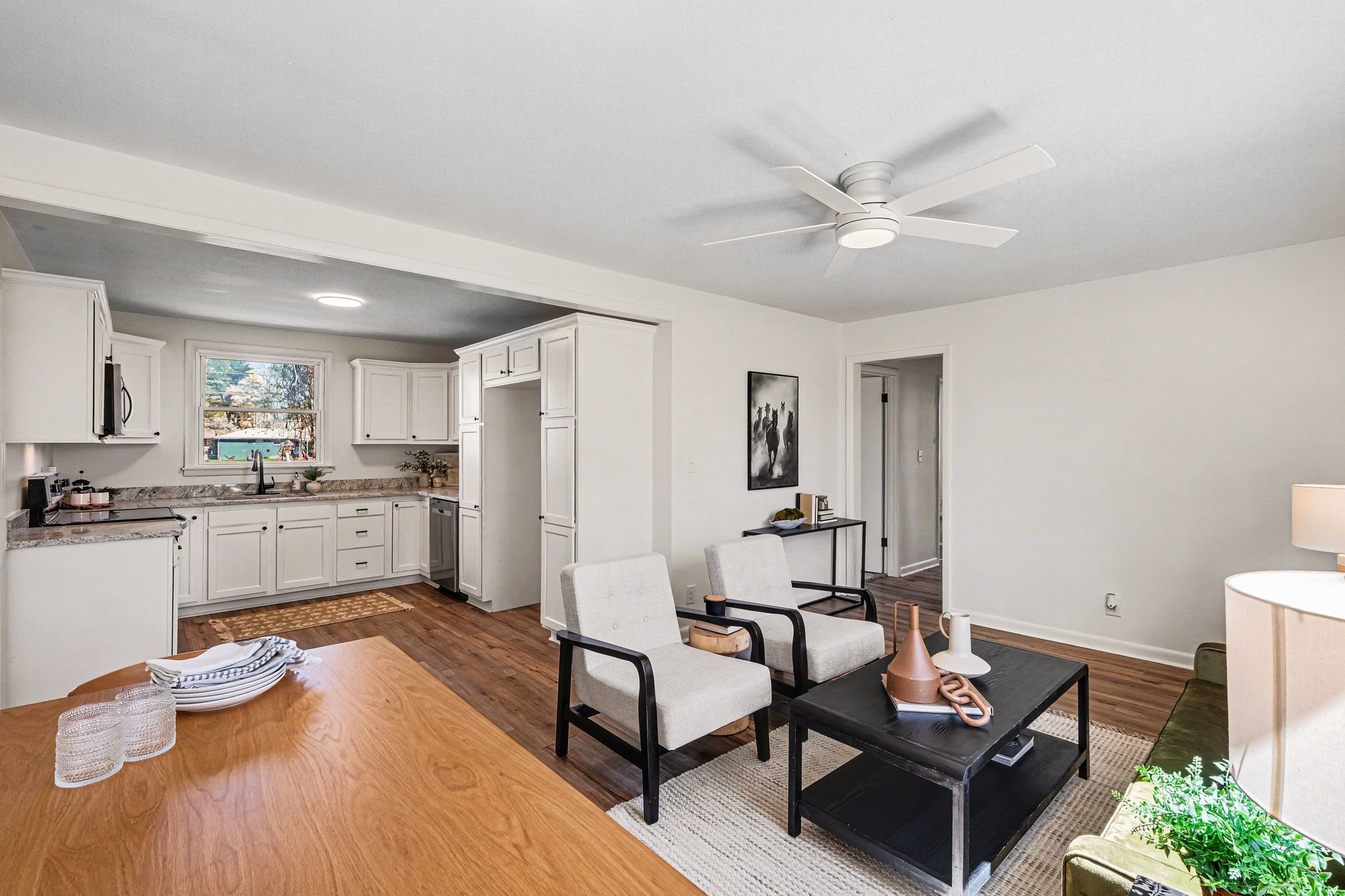 1307 Atlas Street Murfreesboro, TN 37130 - Photo 7 of 24 a living room with furniture and kitchen view