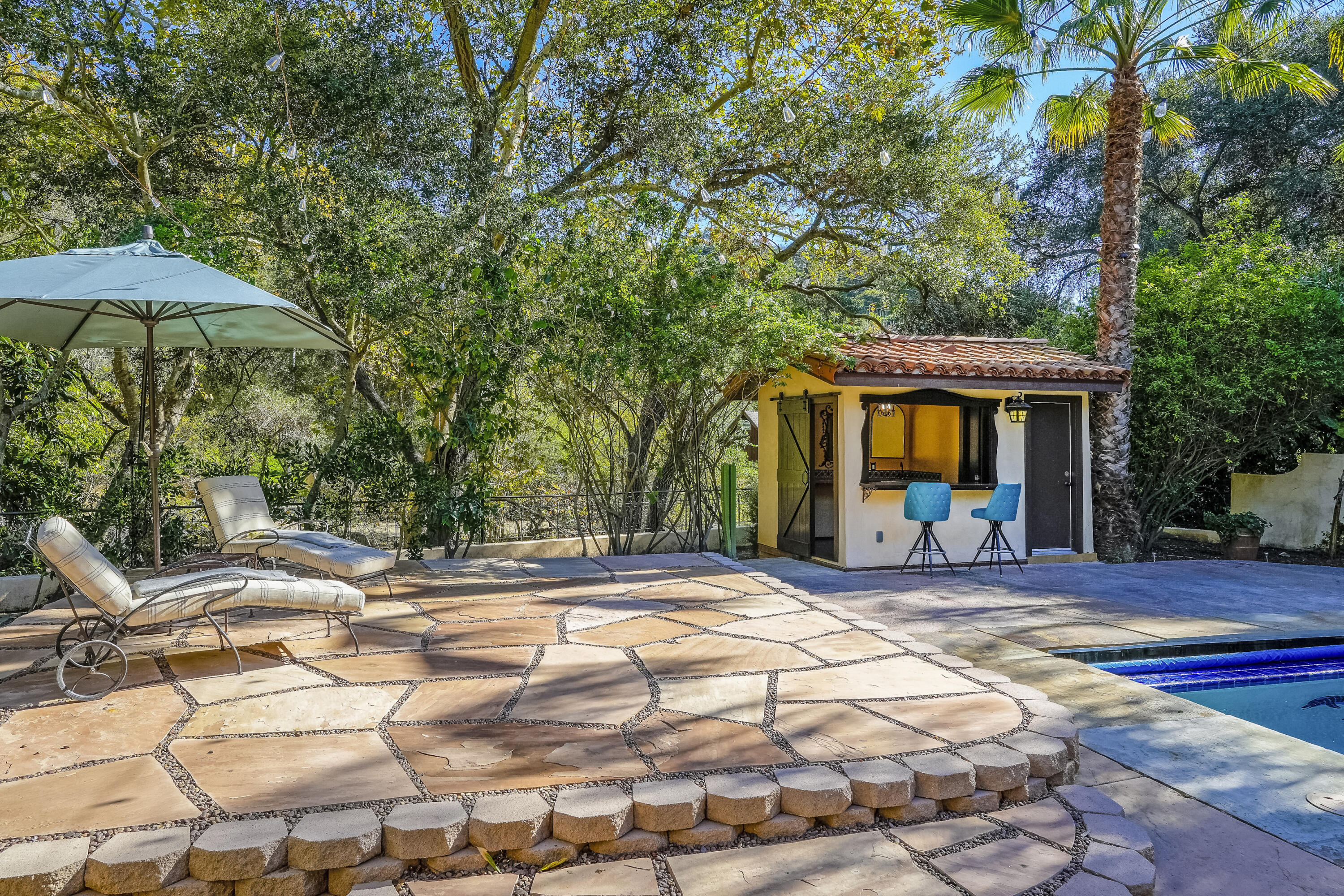 1493 Sycamore Canyon Road Santa Barbara, CA 93108 - Photo 73 of 78 Flagstone Patio