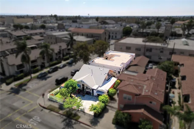 an aerial view of multiple house