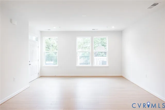 an empty room with a window