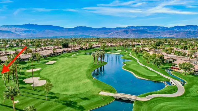 a view of a lake with a mountain in the background