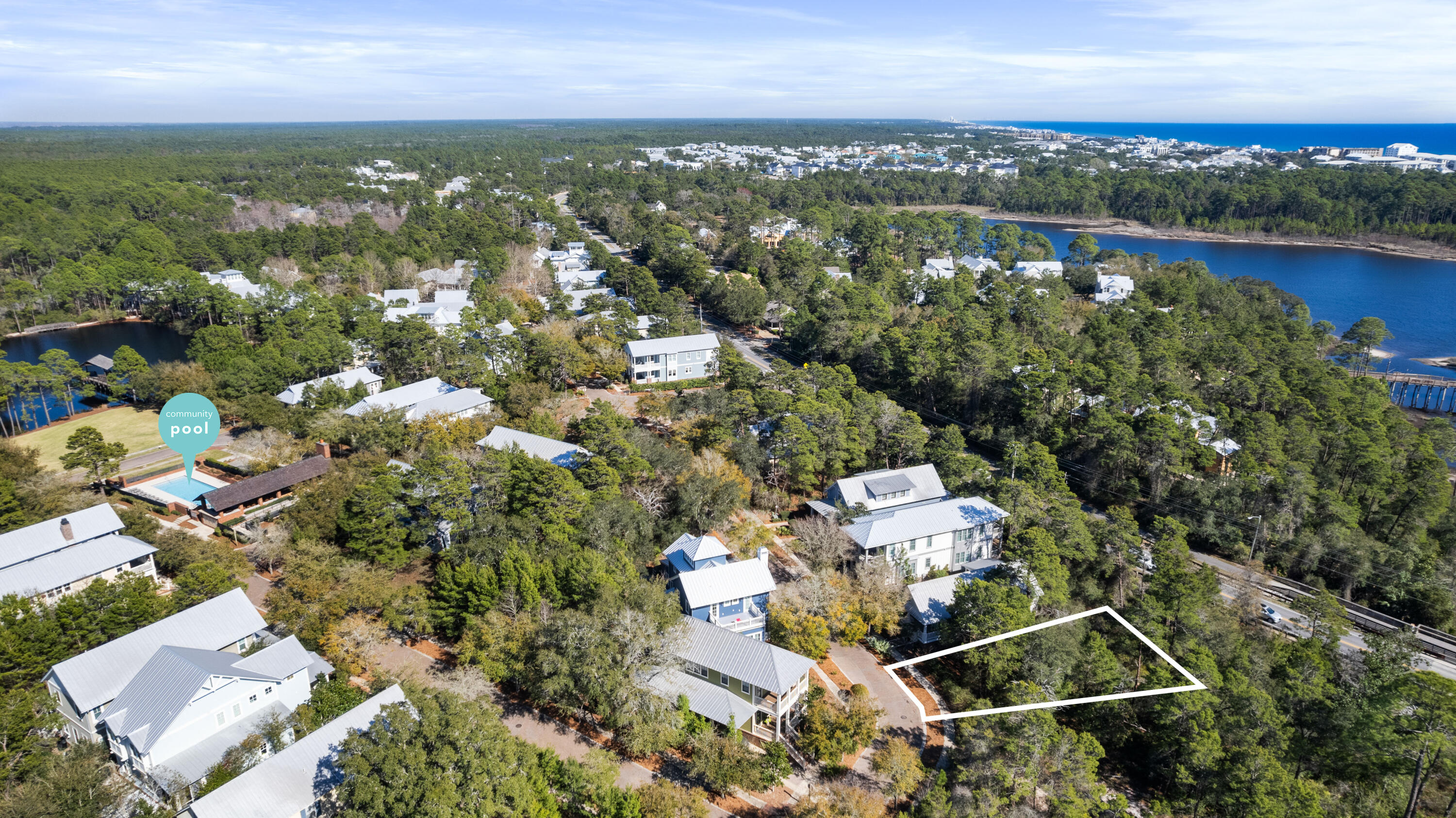 Lot 3 Okeechobee West Santa Rosa Beach Santa Rosa Beach, FL 32459 - Photo 4 of 22 an aerial view of multiple house