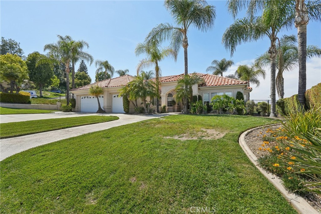 5965 Vía Loma Riverside, CA 92506 - Photo 8 of 41 a view of a house with a yard and palm trees