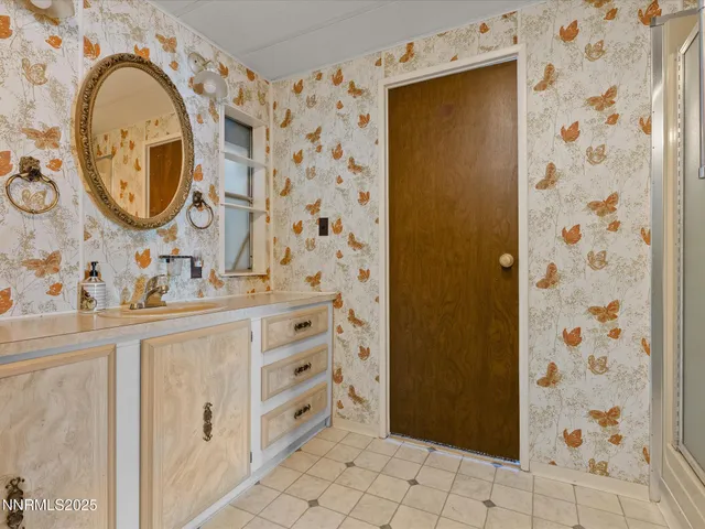 a backyard of a house with oven and garden