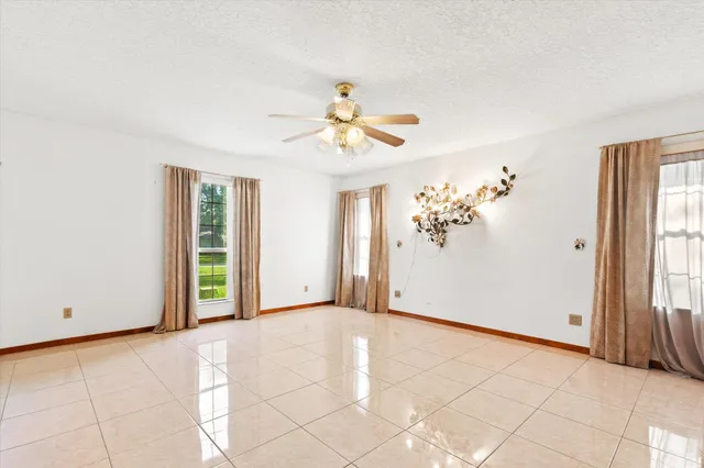 a room with a large window