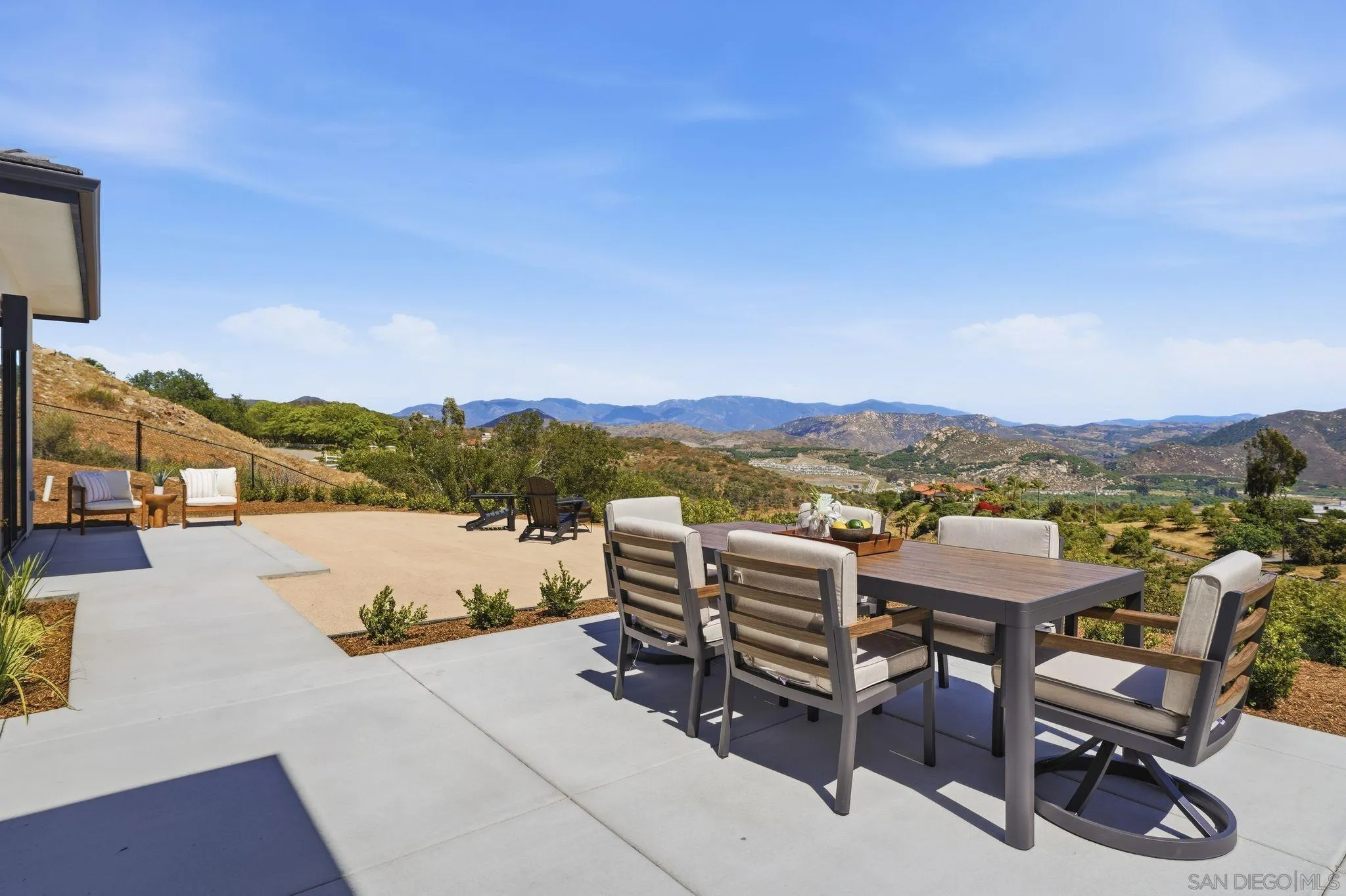 3916 Citrus Drive Fallbrook, CA 92028 - Photo 43 of 72 a view of a terrace with furniture and city view