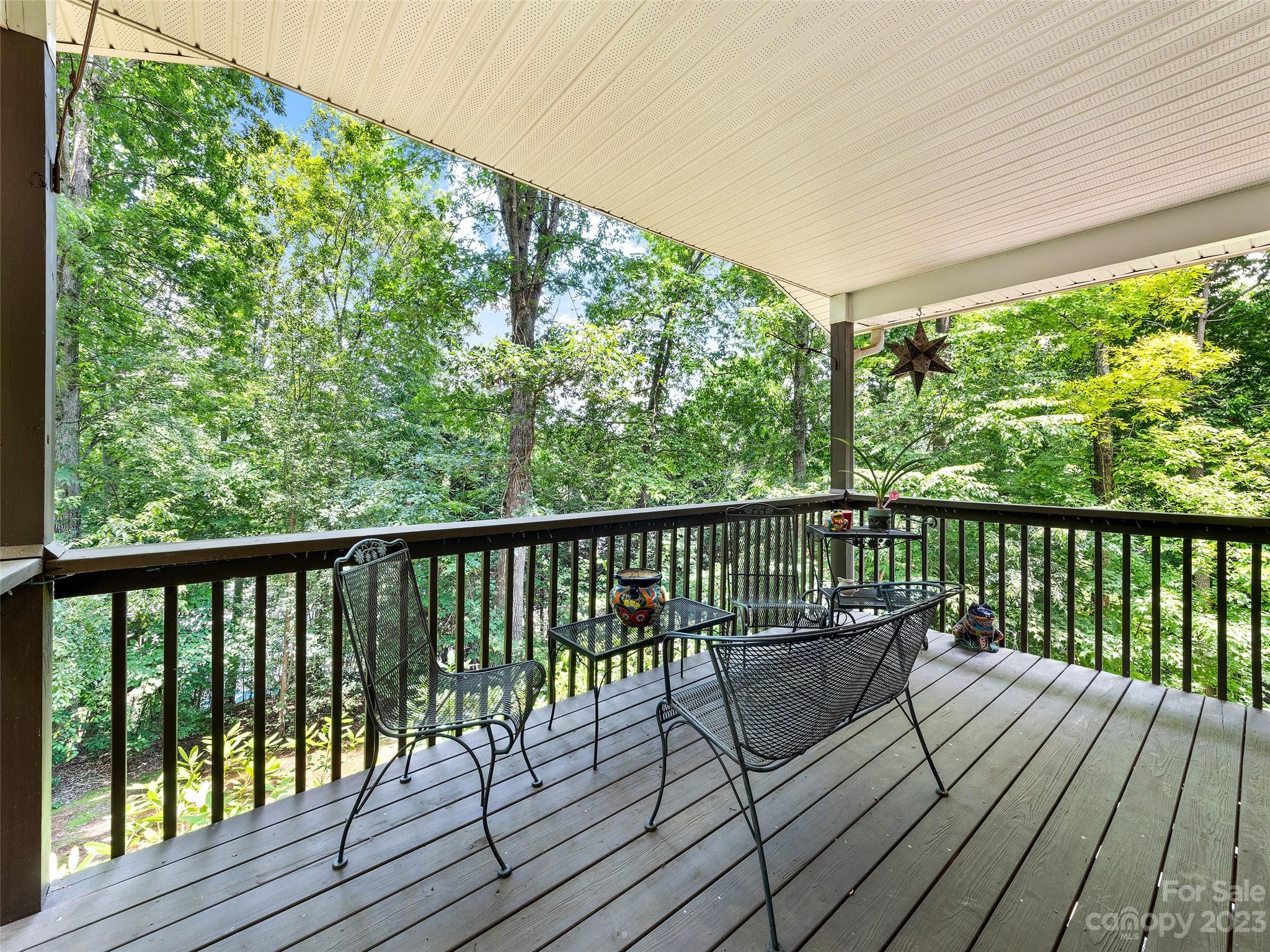 17 Secluded Trail Candler, NC 28715 - Photo 5 of 34 a view of balcony with wooden floor