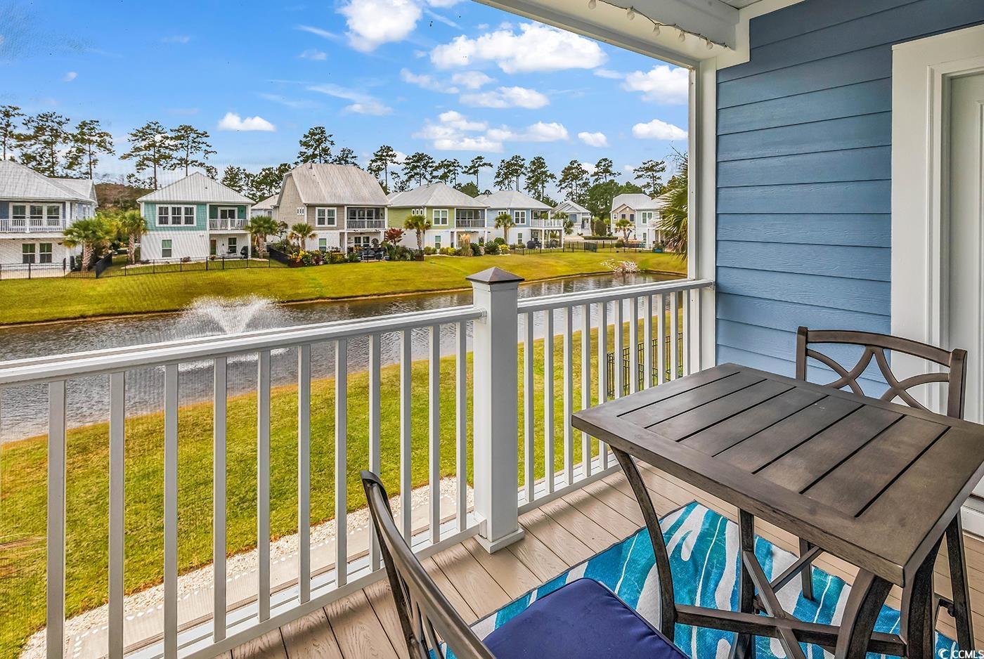 535 Chanted Drive Murrells Inlet, SC 29576 - Photo 20 of 37 Balcony featuring a water view and a residential view
