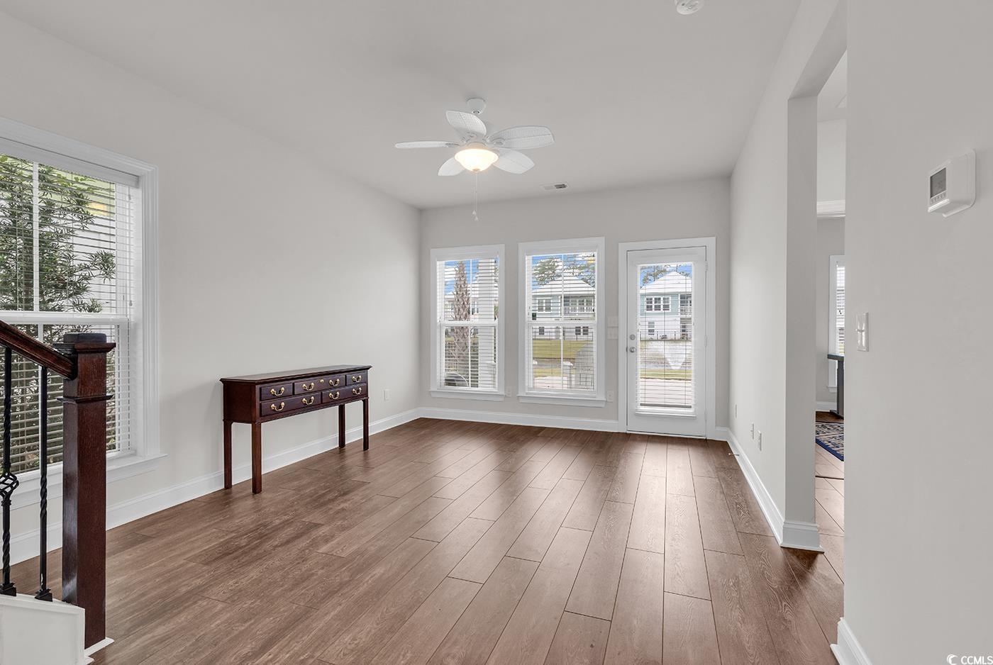 535 Chanted Drive Murrells Inlet, SC 29576 - Photo 23 of 37 Interior space with wood finished floors, ceiling fan, and stairs
