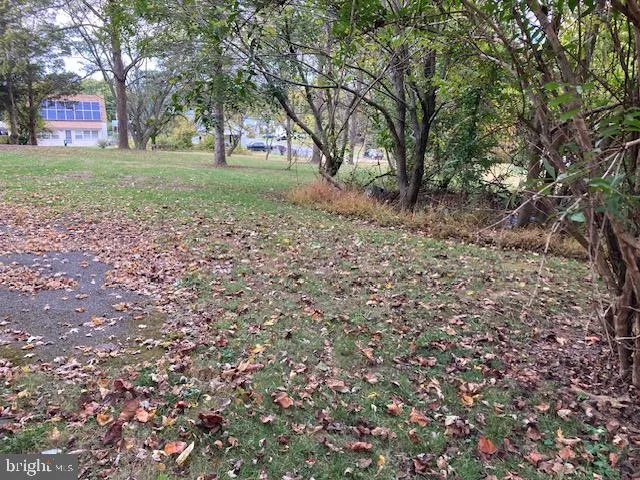 a view of a big yard with a house and large trees