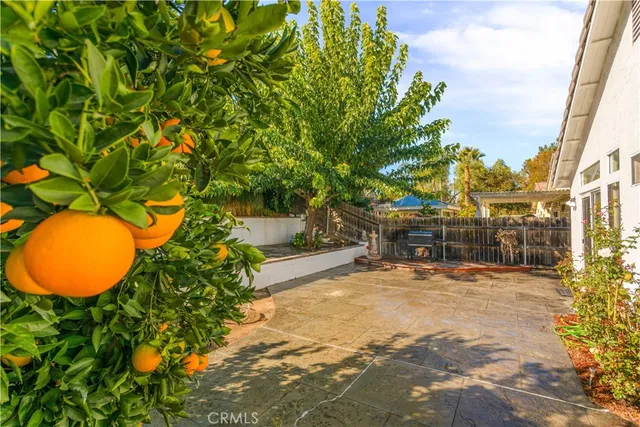 an outdoor space with garden view
