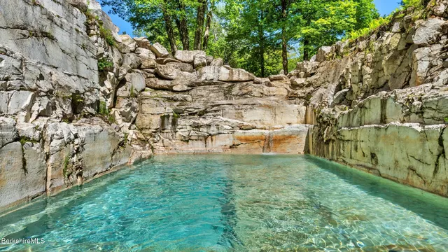 a view of yard with an trees