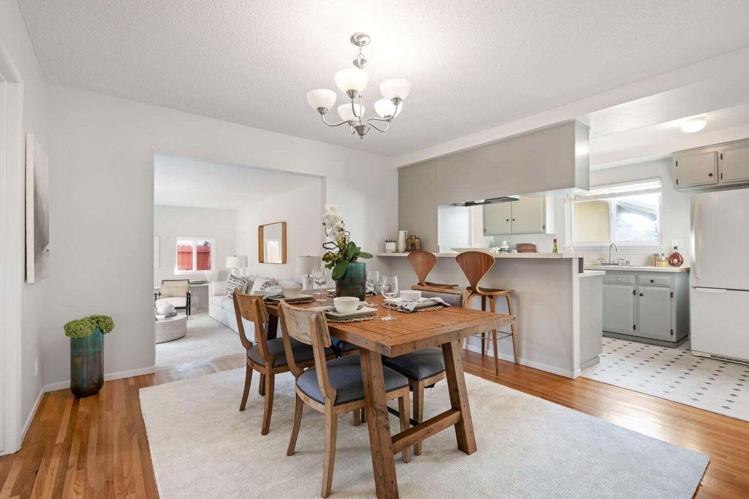 52 Deerhurst Drive Santa Barbara, CA 93117 - Photo 3 of 13 a view of a dining room with furniture and wooden floor