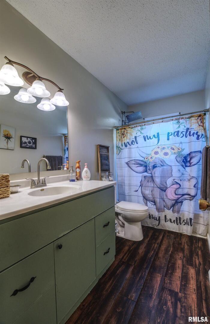 872 5th Avenue North Clinton, IA 52732 - Photo 8 of 19 a bathroom with a toilet sink and mirror