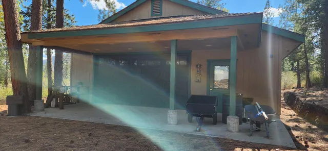 a view of a house with a door