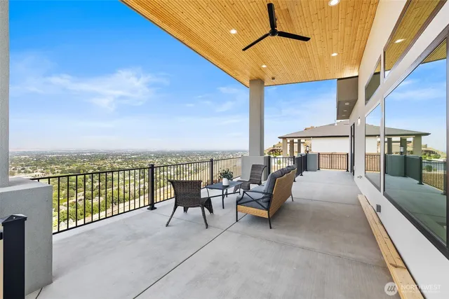 a view of a house with roof deck